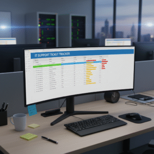 IT Support Ticket System Sheets